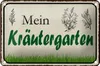 Blechschild Spruch 18x12cm mein Kräutergarten Garten Produktbild-Vorschau 1