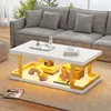 Table basse Merax avec éclairage LED, table de salon en MDF Voir les images du produit 6
