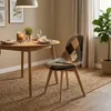 Patchwork chaise en bois et tissu pour cuisine bar Voir les images du produit 2