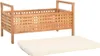 vidaXL Sitzbank mit Stauraum 93×49×49 cm Walnuss Massivholz Produktbild-Vorschau 3