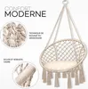 tillvex® Hängesessel Beige 200kg zum Aufhängen | Hängestuhl Produktbild-Vorschau 4