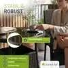 Juskys Polyrattan Gartentisch Yoro rund - wetterfest Ø 80 Produktbild-Vorschau 2