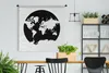 MuchoWow® Wandteppich Wandbehang Weltkarte - Kreis - Produktbild-Vorschau 2