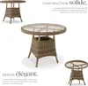 Table de jardin en rotin d'aluminium avec plateau en verre Voir les images du produit 3