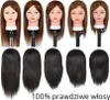 Główka treningowa Ela 55 cm black, włos naturalny + uchwyt, Podgląd zdjęcia produktu 6