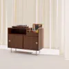 sweeek - Vintage Schallplattenschrank mit Holzdekor und Produktbild-Vorschau 3