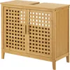 A wooden cabinet with a lattice door design. Náhled obrázku produktu