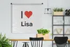 MuchoWow® Wandteppich Wandbehang Ich liebe - Lisa - Mädchen Produktbild-Vorschau 2