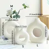 IvoQ zestaw 3 wazonów donut - biały - ceramika - stylowy i Podgląd zdjęcia produktu 5