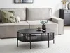 BELIANI Couchtisch Schwarz MDF-Platte mit Metallbeinen Produktbild-Vorschau 2