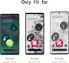 Three Google Pixel phones displayed side-by-side, showing different screen sizes and compatibility indicators. Anteprima dell’immagine prodotto