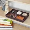 Plateau Vide-Poche en Cuir Marron, für Bureau, Chevet oder Náhled obrázku produktu 4