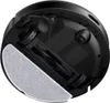 The underside of a black robot vacuum cleaner with a mop attachment. Produktbild-Vorschau