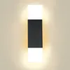 Wandlampe außen Aluminium H: 32,5 cm IP44 Schwarz Weiß E27 Produktbild-Vorschau 5