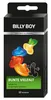 A box of colorful condoms with a cartoon penis illustration. Podgląd zdjęcia produktu