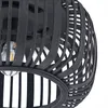 Lindby Deckenleuchte Canyana, schwarz, Rattan, Ø 40 cm Produktbild-Vorschau 7