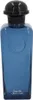 A blue glass bottle of perfume with a black cap. Anteprima dell’immagine prodotto
