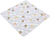 Mosaikfliese Glas Naturstein Mosaik Stein EP mix weiß gold Produktbild-Vorschau 5