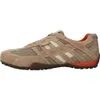 A side view of a single beige and orange Geox sneaker against a white background. Produktbild-Vorschau