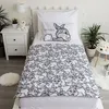 A child's bed with bedding featuring a cartoon rabbit pattern. Náhľad obrázku produktu