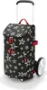 A black shopping trolley with a star pattern and red accents. Podgląd zdjęcia produktu