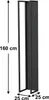 A black metal firewood rack with dimensions indicated by measurement lines and text. Náhľad obrázku produktu