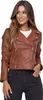 Tazzio Damen Lederjacke F507 Cognac S Produktbild-Vorschau 3