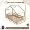 Crazy Pine Letto a Casetta 140x200 cm – Letto da Pavimento Anteprima dell’immagine prodotto 3