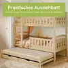 Hochbett 90x200 Etagenbett Kinderbett Jugendbett Stockbett Produktbild-Vorschau 3