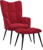 vidaXL Relaxsessel mit Hocker Weinrot Samt Produktbild-Vorschau 9