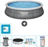 Bestway runder aufblasbarer Fast-Set-Pool – Rattan-Druck – Produktbild-Vorschau 1