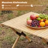 Skladací kempingový stôl COSTWAY, drevený piknikový stôl s Náhľad obrázku produktu 4