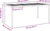 vidaXL Table de salle à manger 180 x 90 x 75 cm en teck Voir les images du produit 8