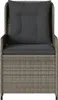 vidaXL Gartensessel 2 Stk. Verstellbar Grau Poly Rattan Produktbild-Vorschau 5