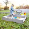 Roba 456061GAZU Sandkasten mit Matschküche + Plane grau – Produktbild-Vorschau 2