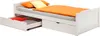 Bett mit Stauraum Jugendbett Kiefer massiv weiss Tagesbett Produktbild-Vorschau 1