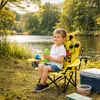 Kinder Anglersessel Gelb mit Getränkehalter und Tasche Motiv Giraffe Produktbild-Vorschau