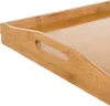 A close-up shot of a bamboo tray with a handle cut-out. Produktbild-Vorschau