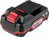 A black and red battery pack for a power tool, shown from a slightly elevated angle against a white background. Produktbild-Vorschau