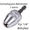 Mini Schnellspannbohrfutter 1-6 mm 1/4' Minibohrfutter Produktbild-Vorschau 2