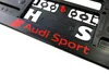 2x Original AUDI SPORT Premium Kennzeichenhalter Halter für alle Fahrzeuge – Produktansicht 3 Produktbild-Vorschau