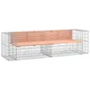 vidaXL Banc de jardin en gabions 244x71x65,5 cm Bois massif Voir les images du produit 1