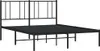 A black metal bed frame with a headboard is shown against a white background. Náhľad obrázku produktu