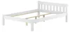 Futonbett Doppelbett 140x200 Doppelbett Massivholzbett weiß Produktbild-Vorschau 4