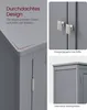 Close-up details of a gray cabinet, highlighting design features. Produktbild-Vorschau