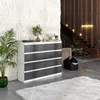 Comodà bianco opaco / grigio antracite con 8 cassetti – Anteprima dell’immagine prodotto 3