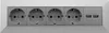 4-fach Steckdosenblock + 2x USB, silber, ideal für Produktbild-Vorschau 9