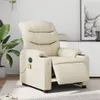 vidaXL Elektrické masážne kreslo krémová Imitácia kože Náhľad obrázku produktu 2