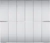 A full frontal view of a mirrored wardrobe with multiple doors. Produktbild-Vorschau