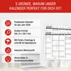 Abwischbarer Wandkalender 2026 A4 - "Grau" Jahresplaner Produktbild-Vorschau 2
